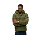 Superdry Hooded Sports Puffer - Veste Matelassée Homme Kaki