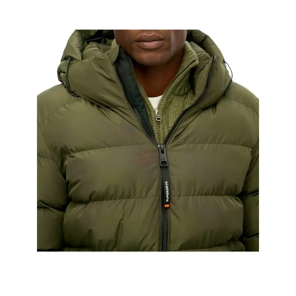 Superdry Hooded Sports Puffer - Veste Matelassée Homme Kaki