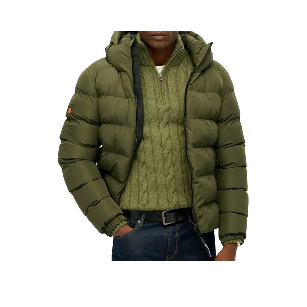 Superdry Hooded Sports Puffer - Veste Matelassée Homme Kaki