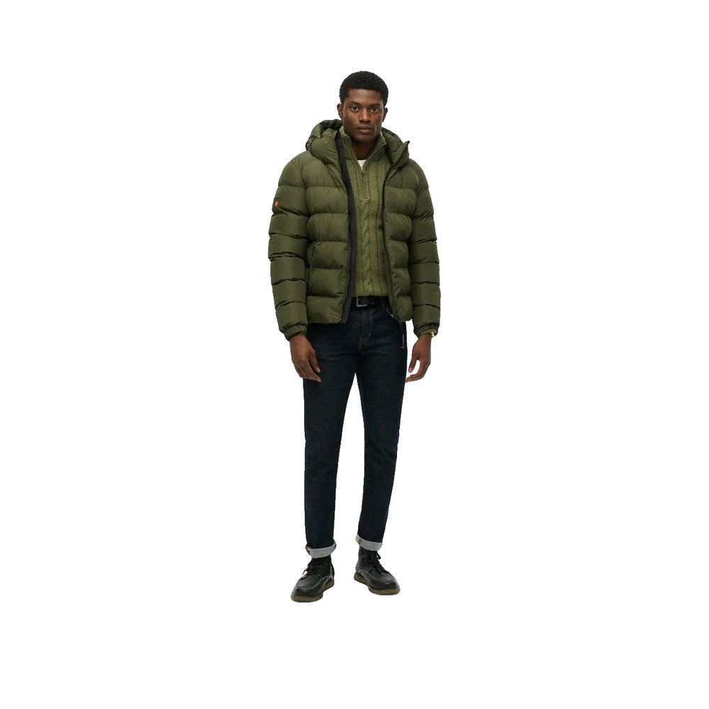 Superdry Hooded Sports Puffer - Veste Matelassée Homme Kaki