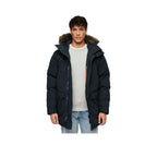 Superdry Everest Faux Fur - Parka Homme Bleu Marine
