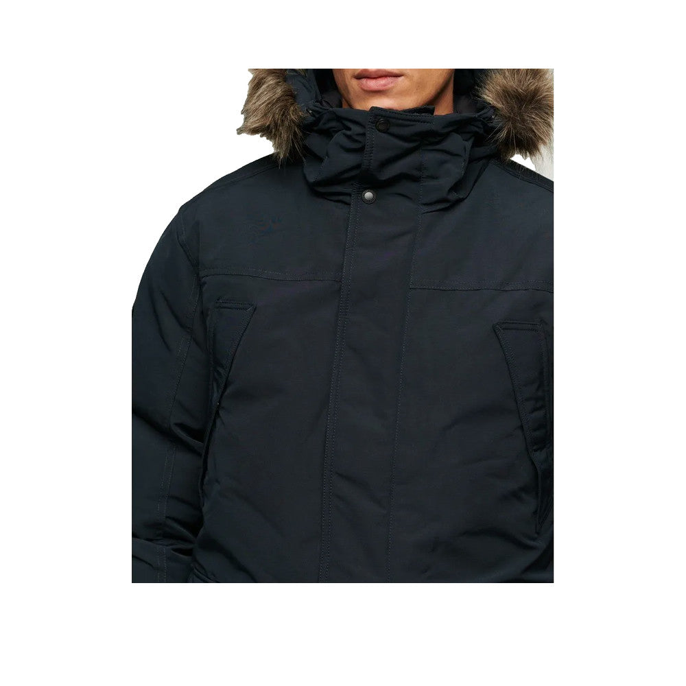 Superdry Everest Faux Fur - Parka Homme Bleu Marine