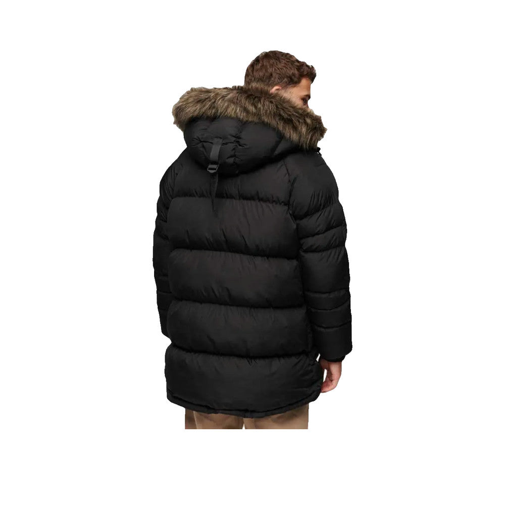 Superdry Everest Longline Baffled - Men's Quilted Jacket Black