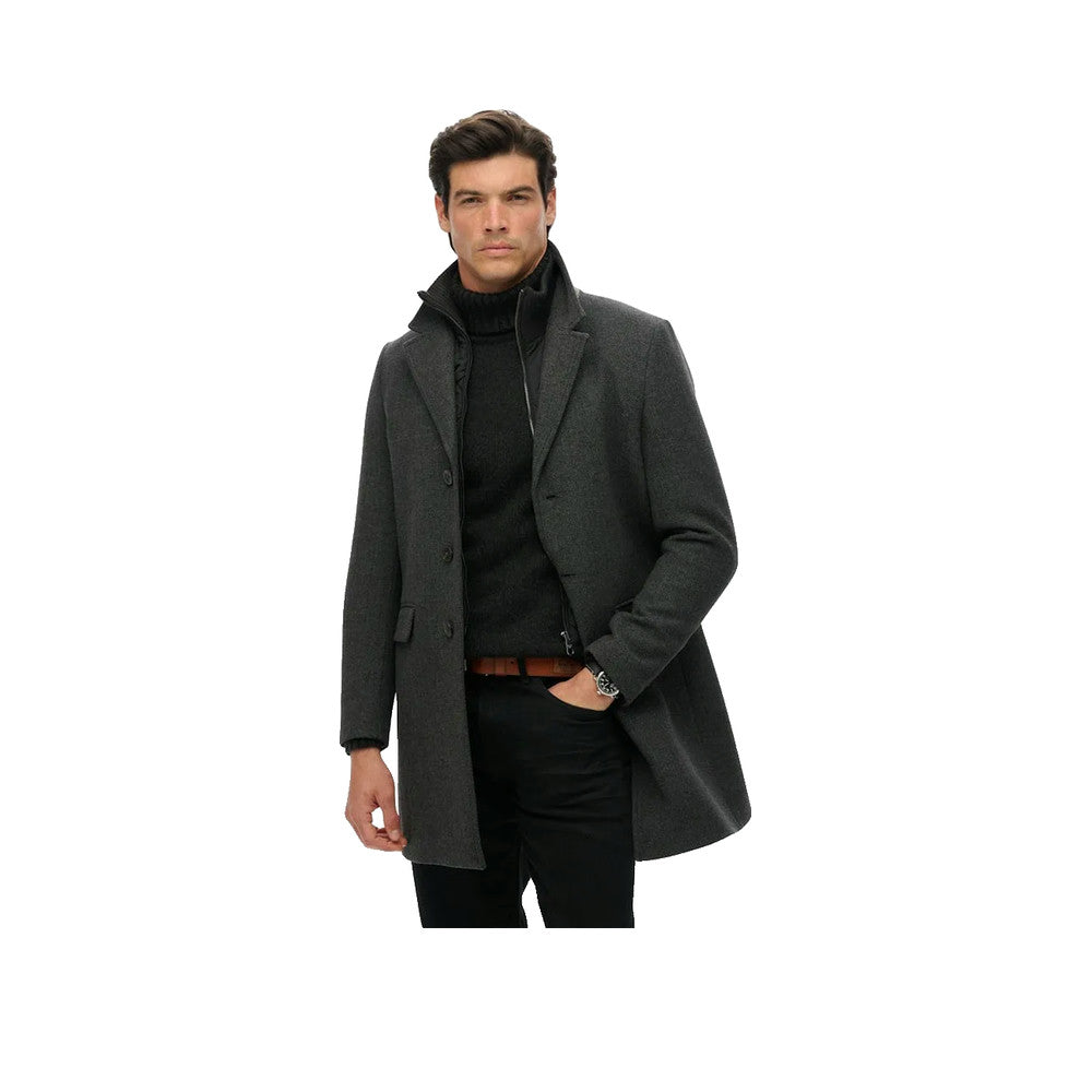 Superdry Town - Manteau Homme Gris