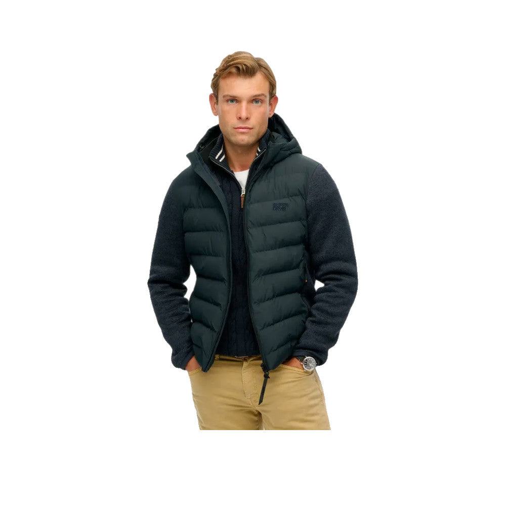 Superdry Storm Knit - Herren-Kapuzenjacke Blau