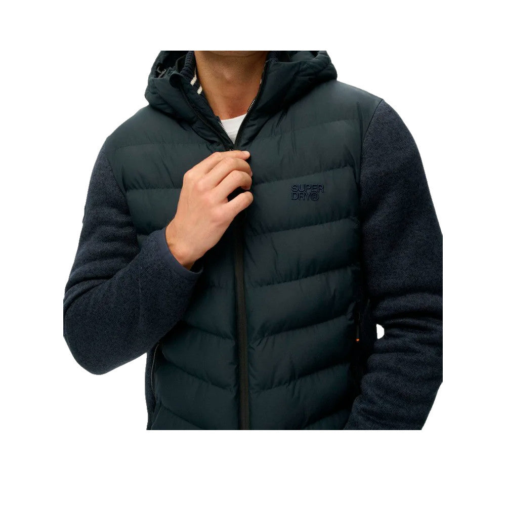 Superdry Storm Knit - Herren-Kapuzenjacke Blau