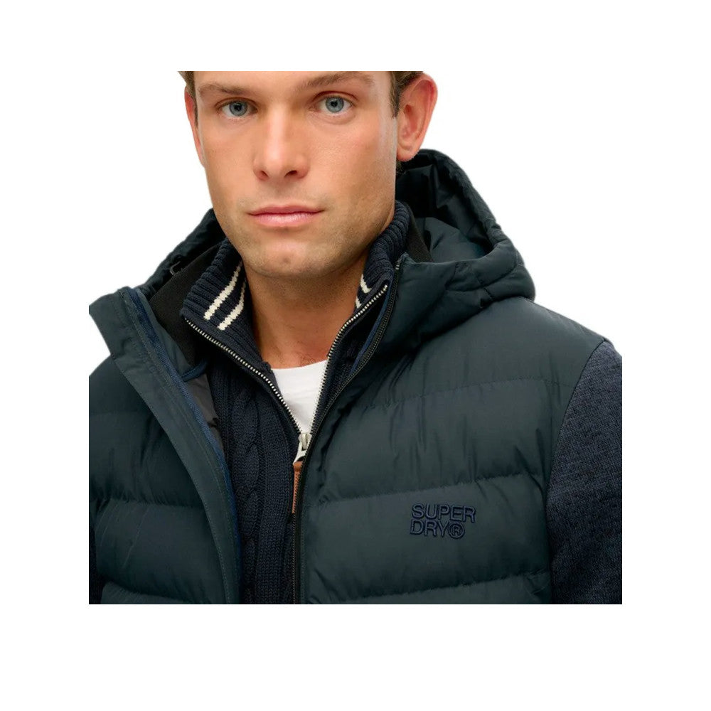 Superdry Storm Knit - Herren-Kapuzenjacke Blau