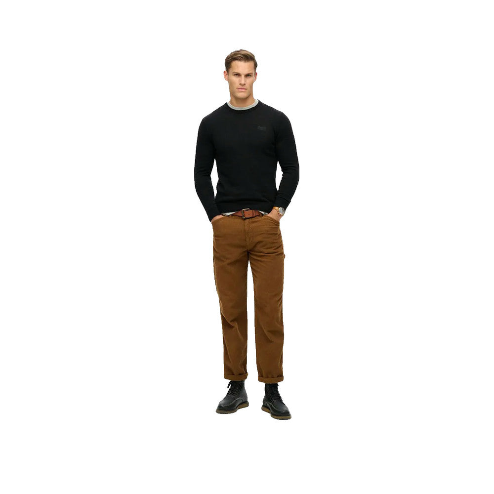 Superdry Essential Slim Fit Crew Jumper - Men's Jumper Black