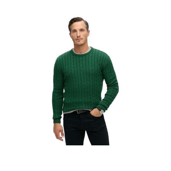 Superdry Classic Cable Knit - Maglione Uomo Verde