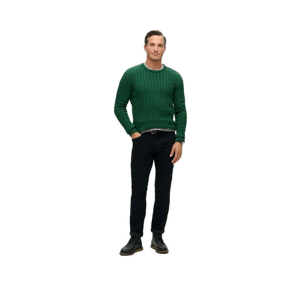 Superdry Classic Cable Knit - Pull Homme Vert