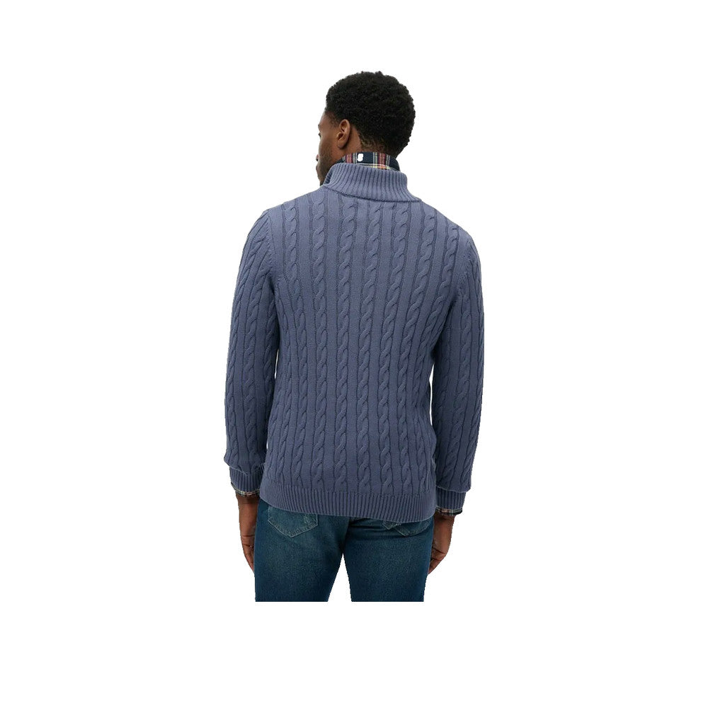 Superdry Classic Cable - Pull Homme Bleu