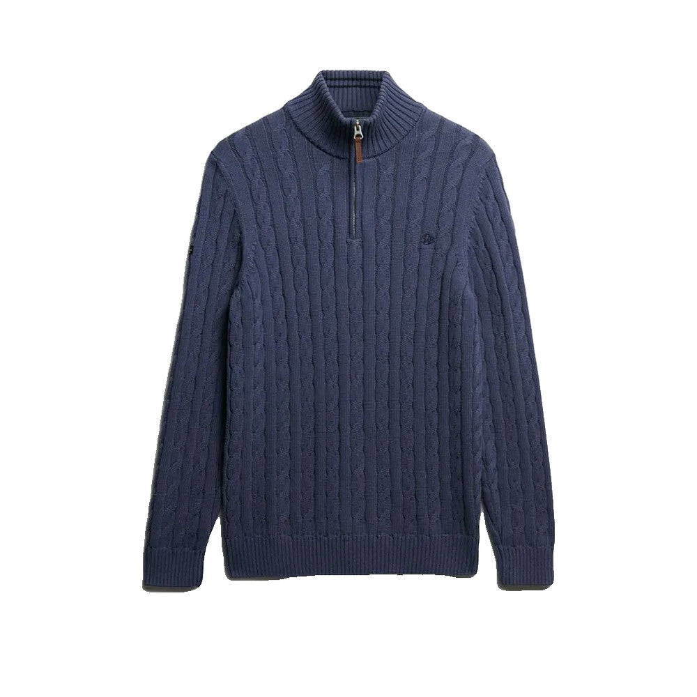 Superdry Classic Cable - Pull Homme Bleu