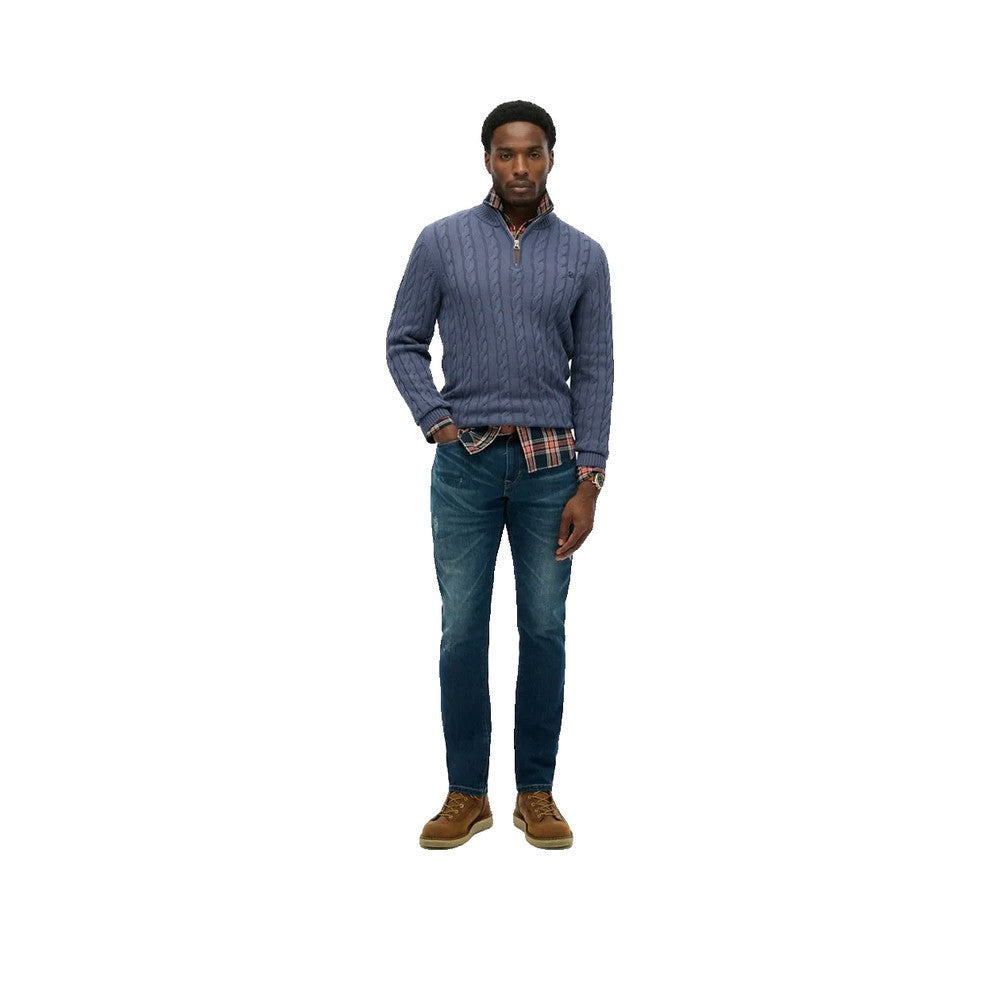 Superdry Classic Cable - Pull Homme Bleu