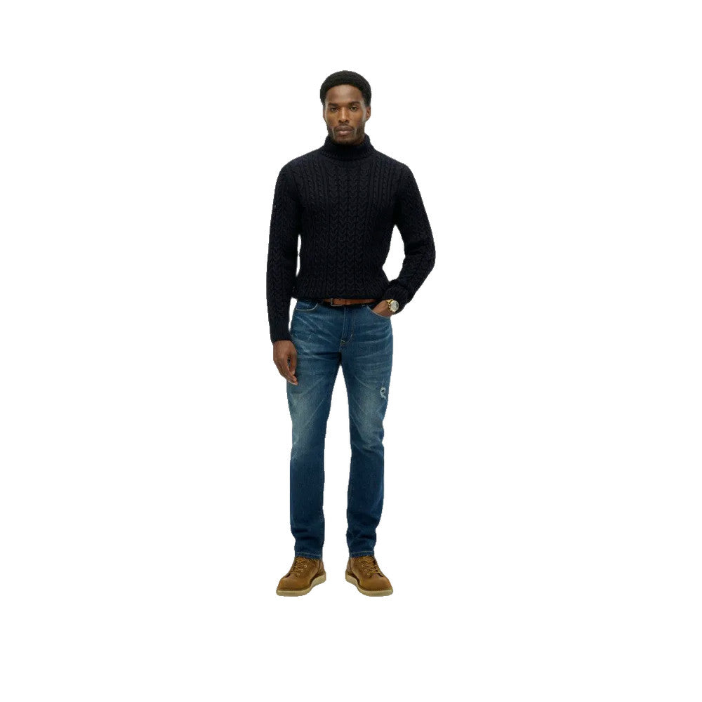 Superdry Jacob Cable - Pull Homme Bleu Marine