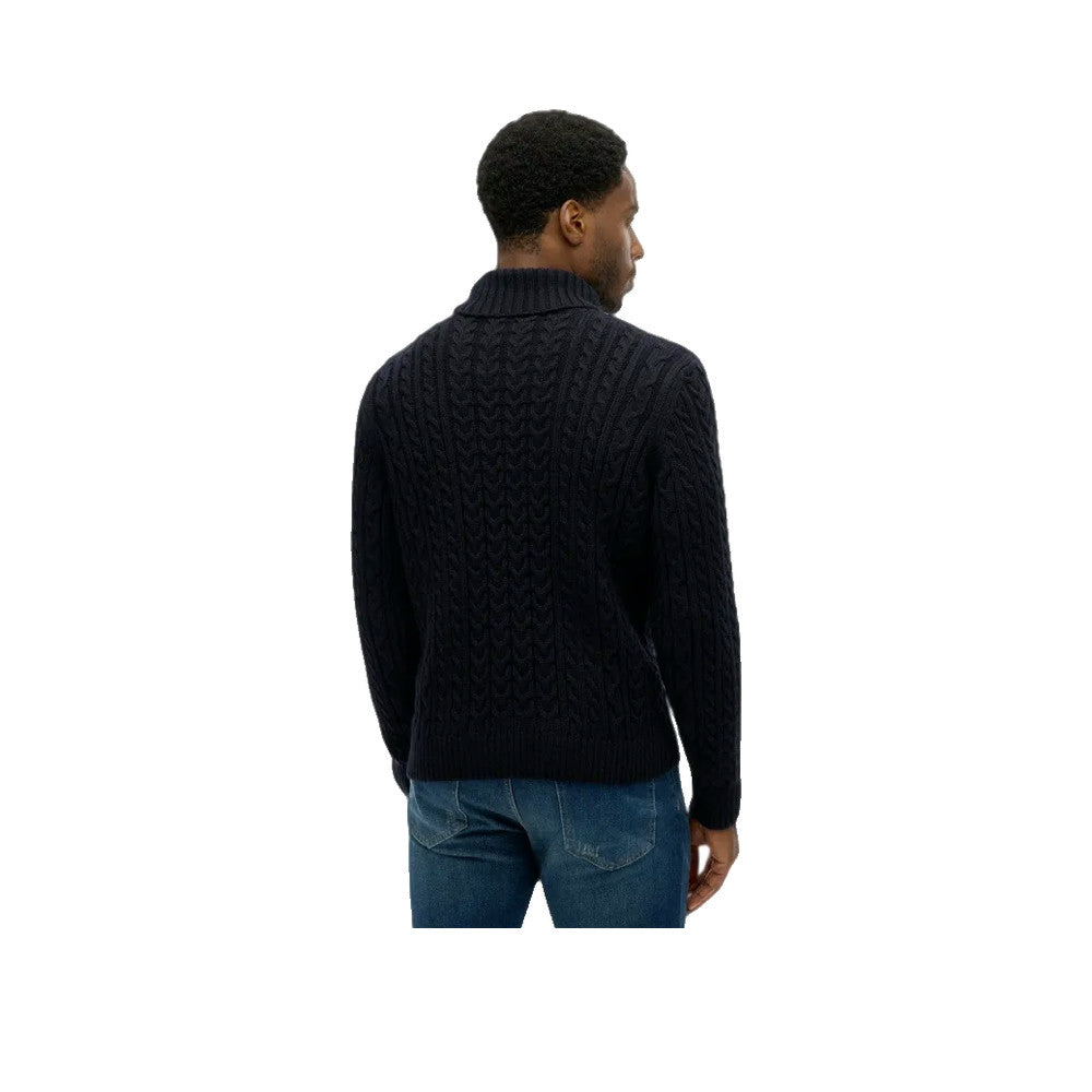Superdry Jacob Cable - Pull Homme Bleu Marine