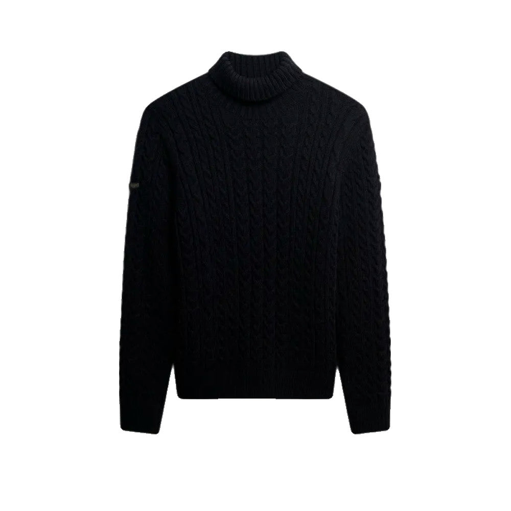 Superdry Jacob Cable - Pull Homme Bleu Marine