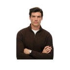Superdry Half Zip Sweater - Men's Jumper Brown/Black