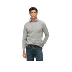Superdry Wool Blend Sweater - Pull Homme Gris