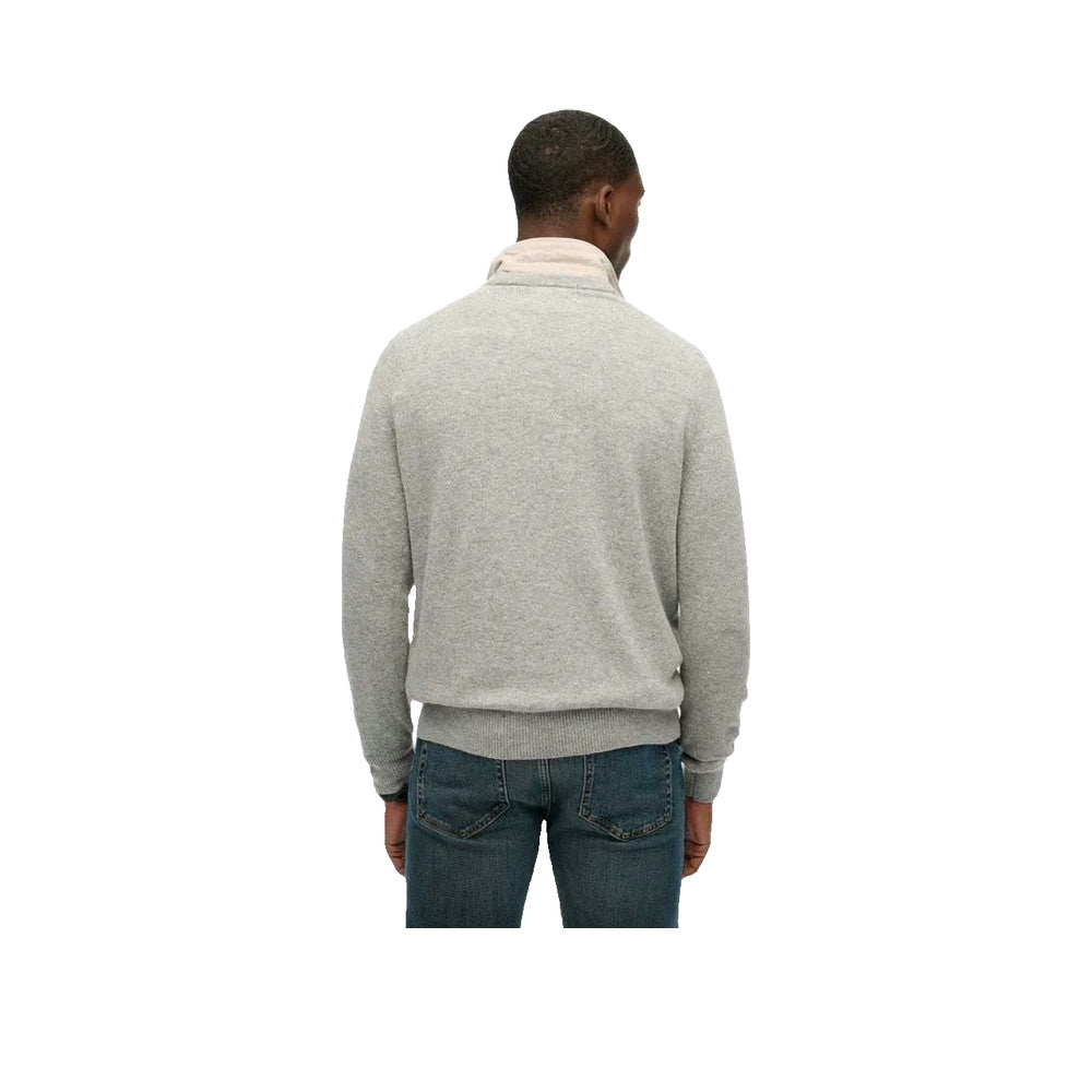 Superdry Wool Blend Sweater - Pull Homme Gris