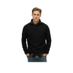 Superdry Wool Blend Sweater - Pull Homme Gris