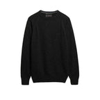 Superdry Wool Blend Sweater - Pull Homme Gris