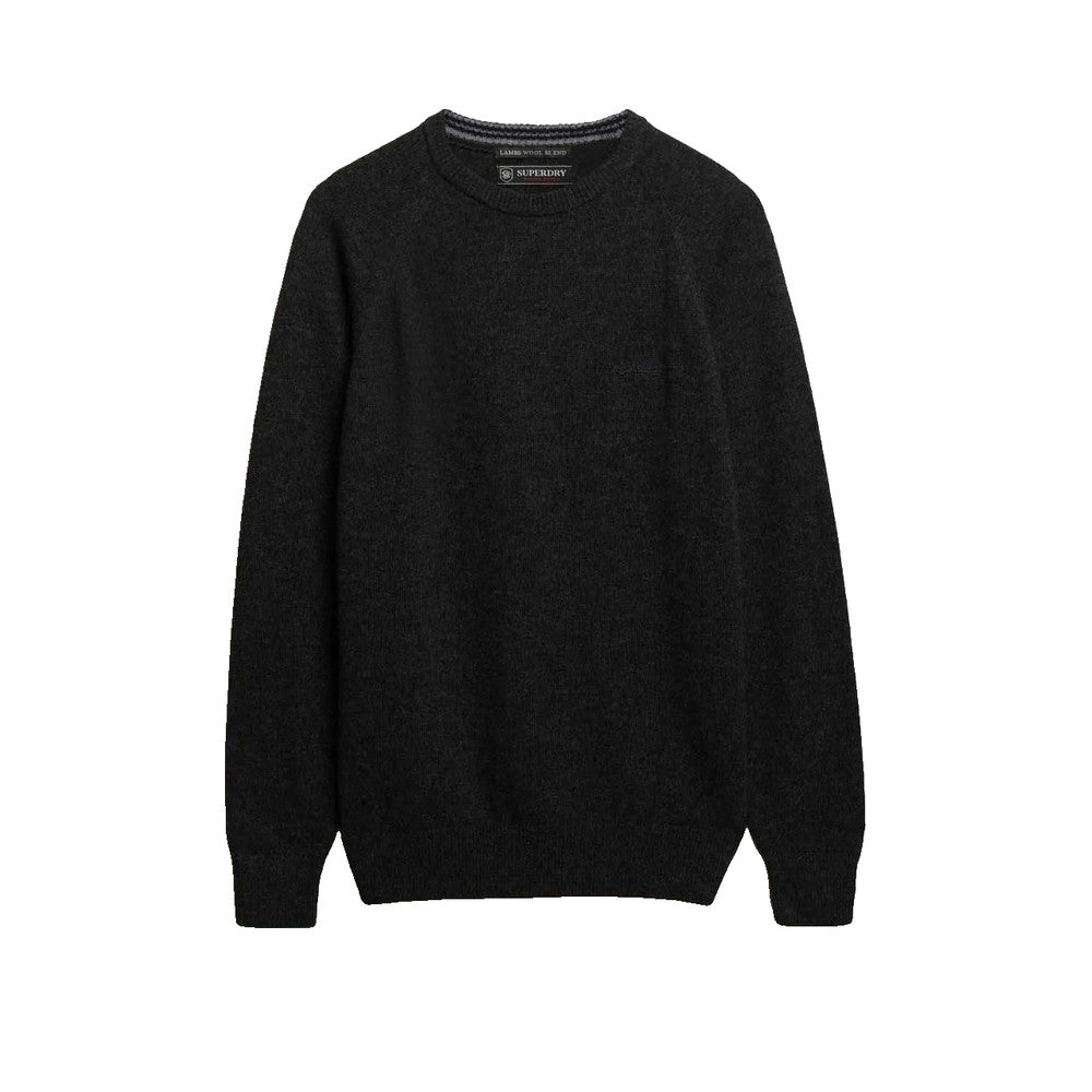 Superdry Wool Blend Sweater - Pull Homme Gris