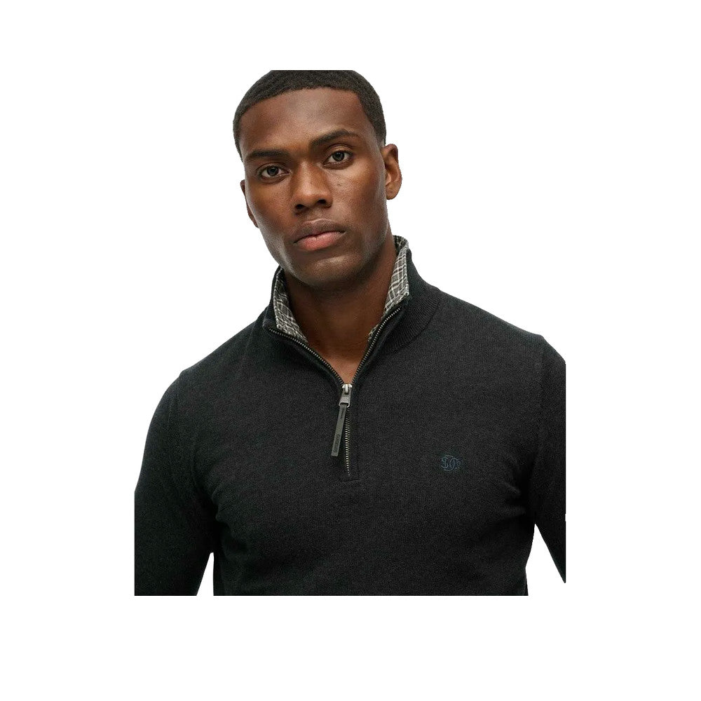 Superdry Essentials Half Zip - Pull Homme Noir