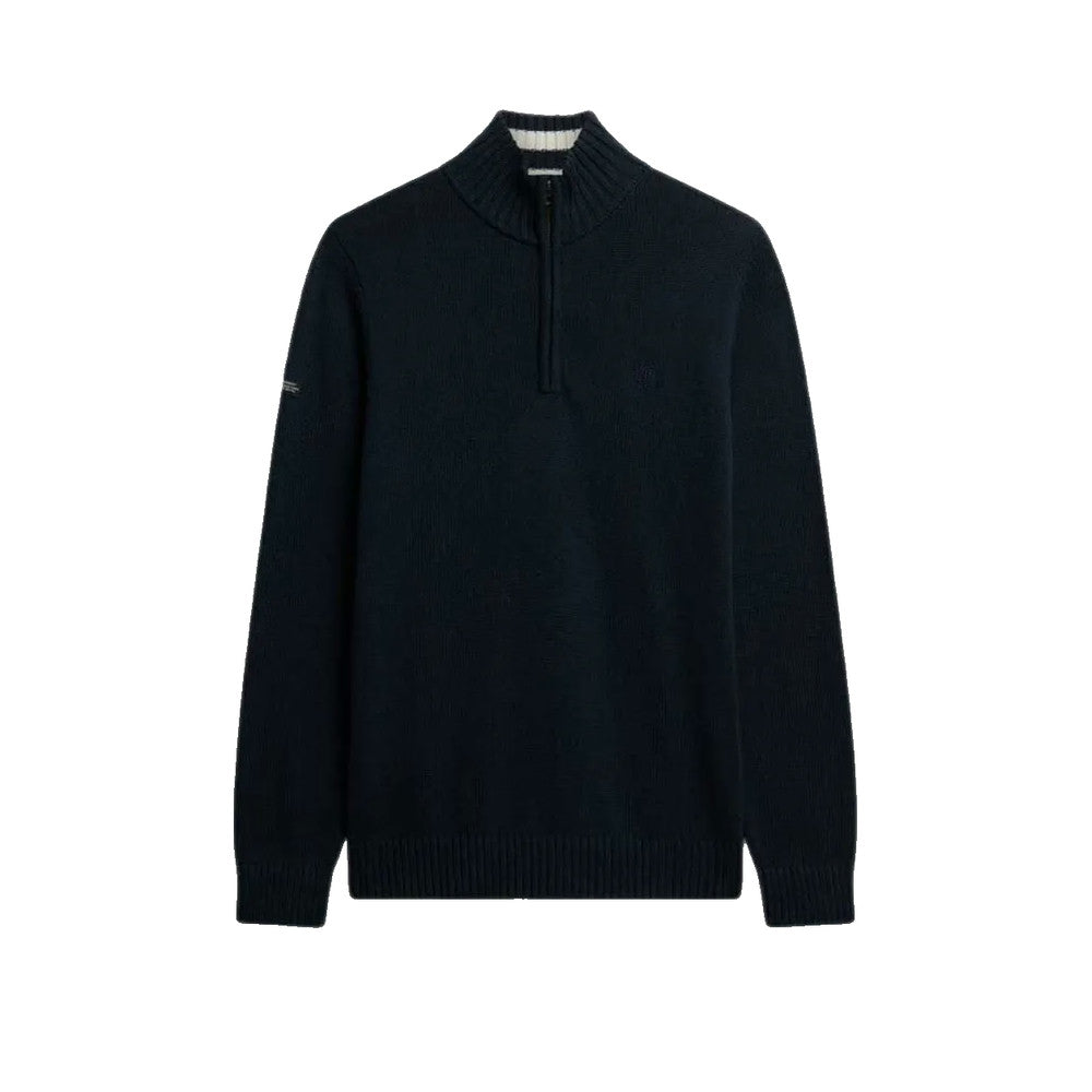 Superdry Half Zip Sweater - Pull Homme Bleu Marine