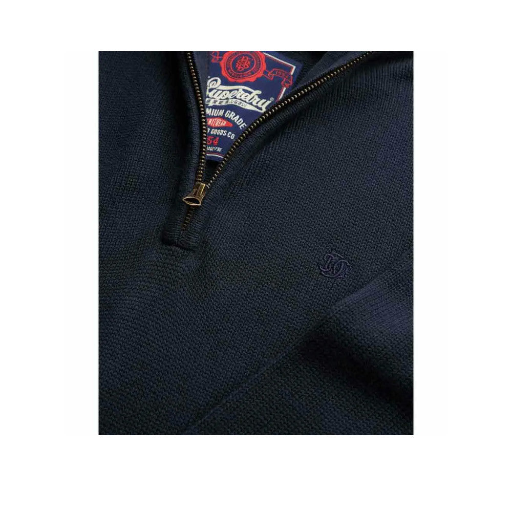 Superdry Half Zip Sweater - Pull Homme Bleu Marine