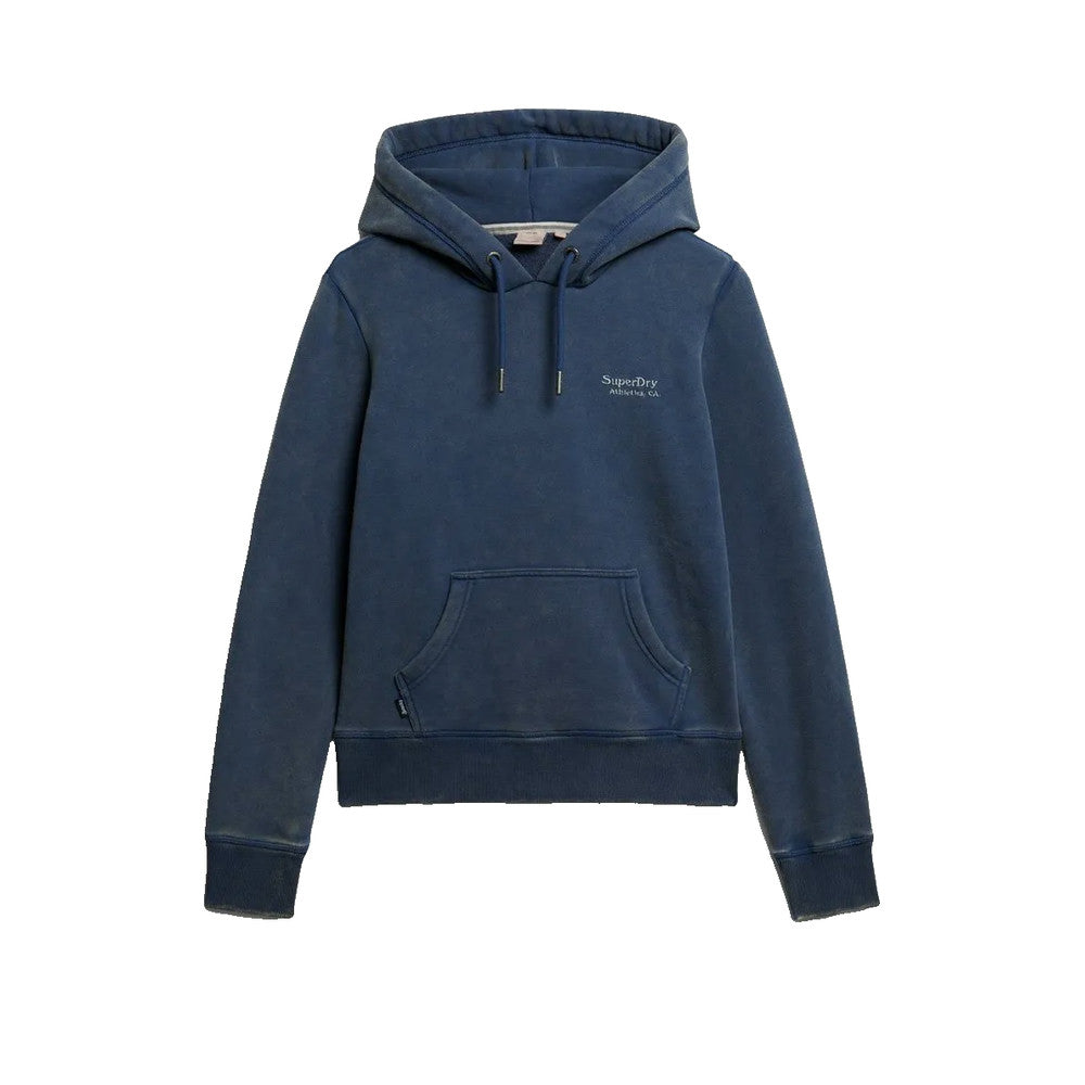 Superdry Essential Logo Hoodie - Sweat À Capuche Femme Bleu