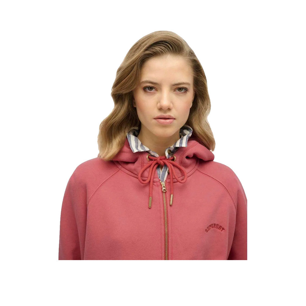 Superdry Essential Logo Raglan - Sweat À Capuche Femme Rouge