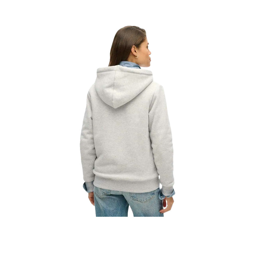 Superdry Borg Lined Full Zip Sweat À Capuche Femme Gris