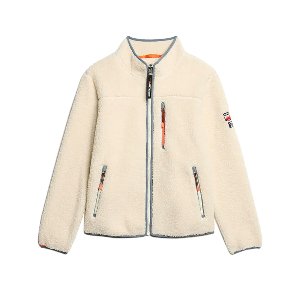 Superdry Outdoor Fleece Jacket - Veste Polaire Femme Beige
