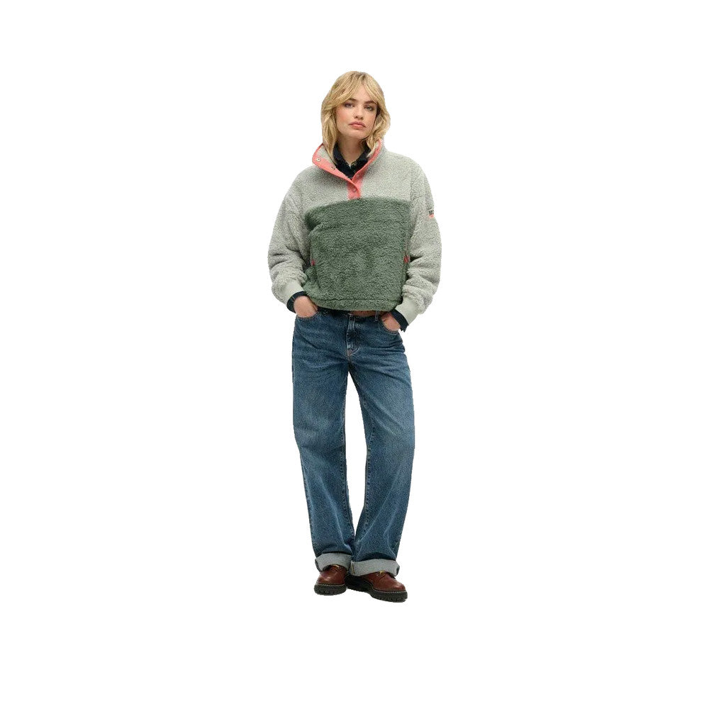 Superdry Mash Up Henley - Women's Grey Jumper
