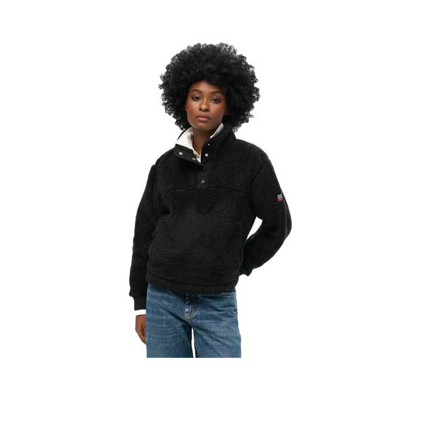 Superdry Funnel Neck - Pull Femme Noir