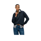 Superdry Essential Logo Half Zip - Women's Navy Blue Jumper