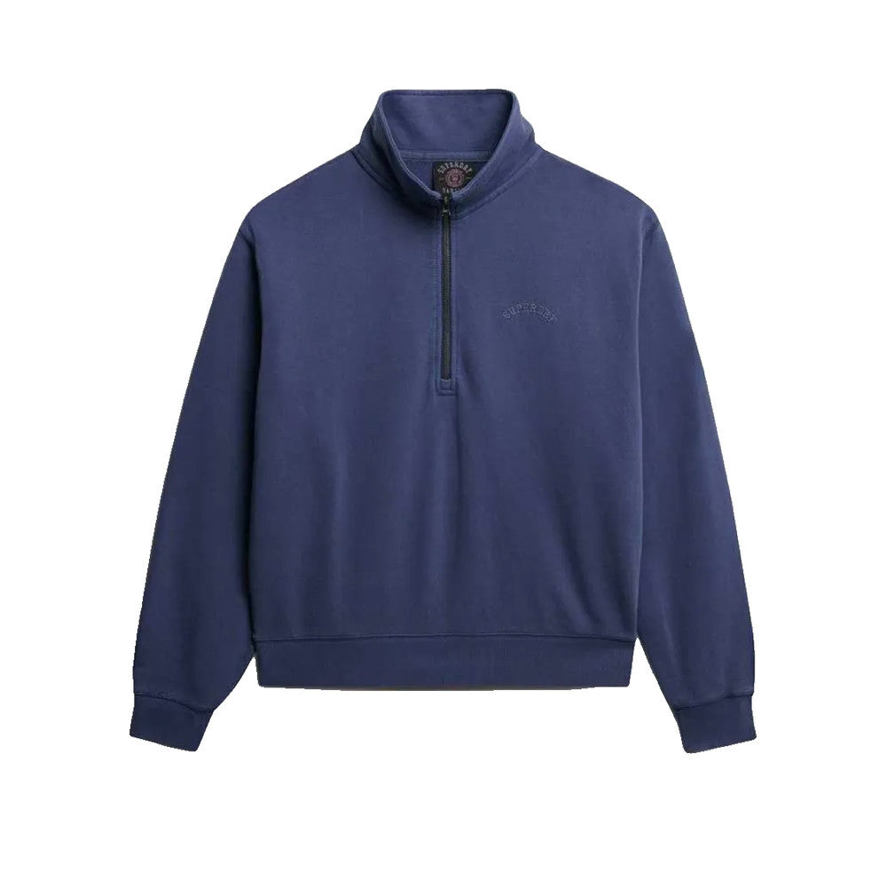 Superdry Essential Piece Dyed - Sweatshirt Femme Bleu