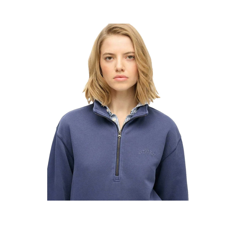 Superdry Essential Piece Dyed - Sweatshirt Femme Bleu