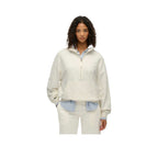 Superdry Studios Half Zip - Sweatshirt Femme Blanc