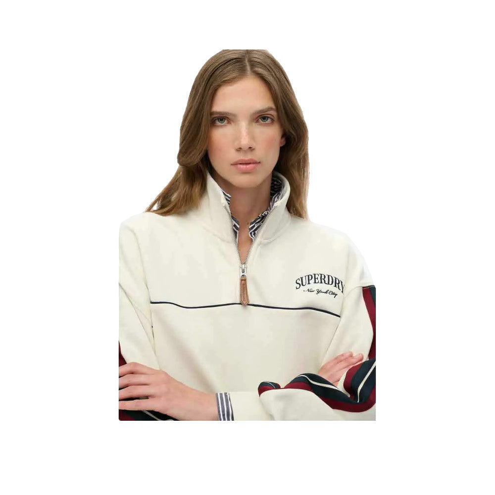 Superdry Country Club Tape - Pull Femme Beige