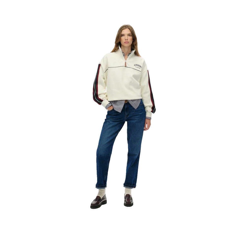 Superdry Country Club Tape - Pull Femme Beige