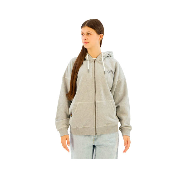 Superdry Athletic Essential - Felpa Con Cappuccio Donna Grigio Melange
