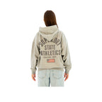 Superdry Athletic Essential - Sweat À Capuche Femme Gris Chiné
