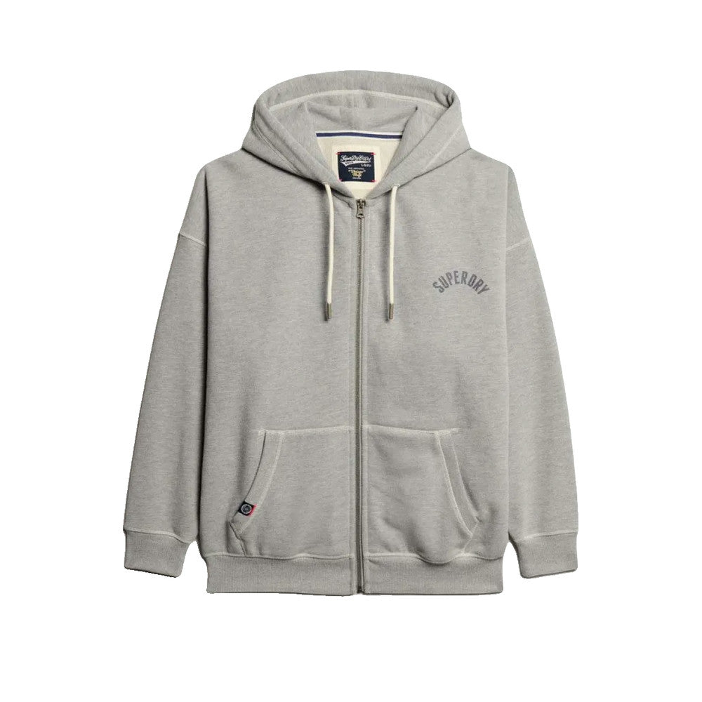 Superdry Athletic Essential - Sweat À Capuche Femme Gris Chiné