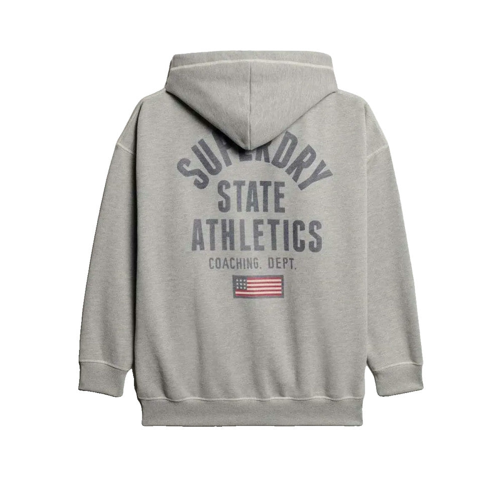 Superdry Athletic Essential - Sweat À Capuche Femme Gris Chiné