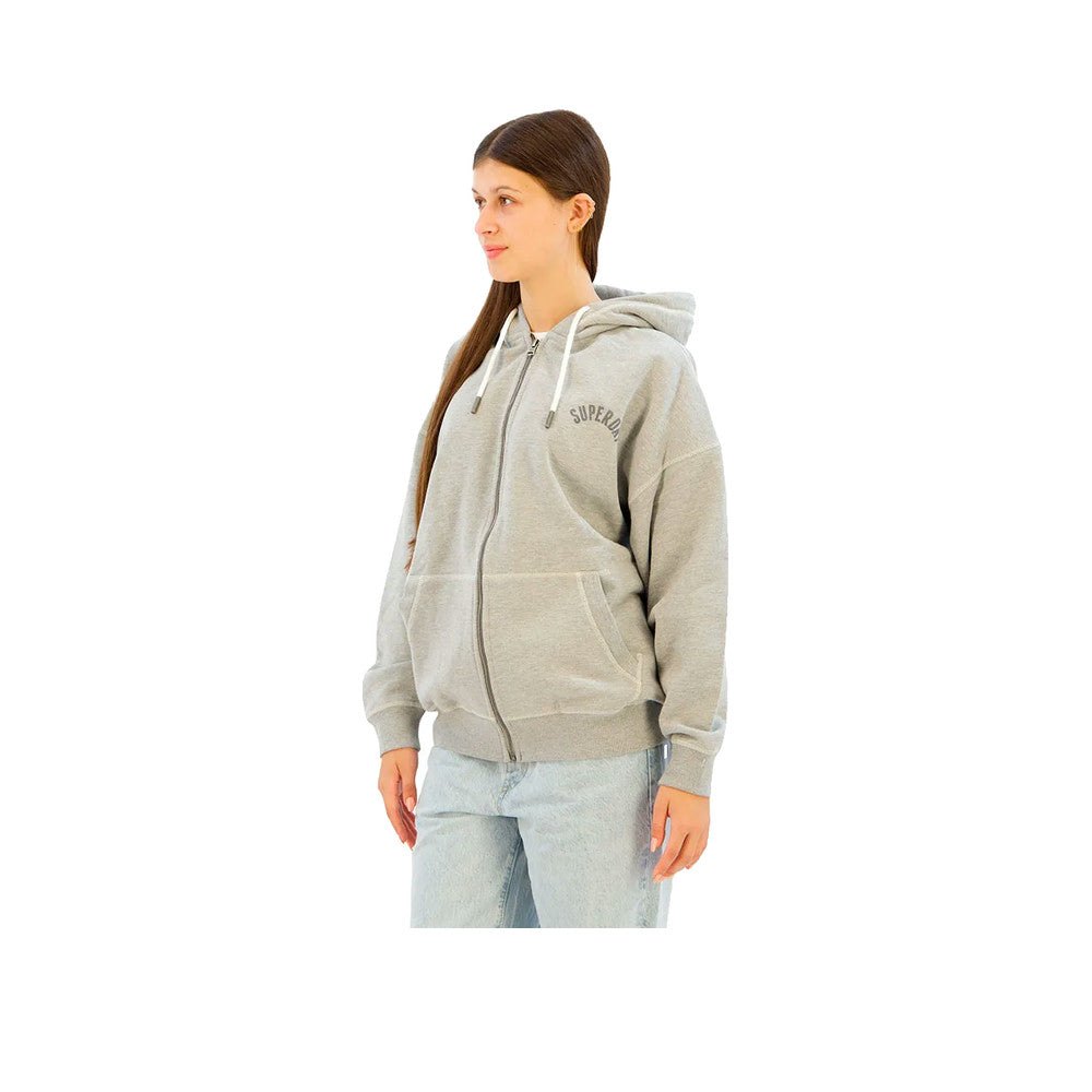 Superdry Athletic Essential - Sweat À Capuche Femme Gris Chiné