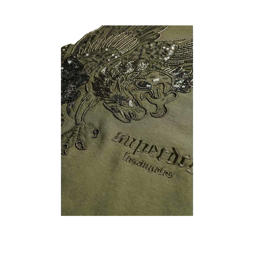 Superdry Tattoo Embellish - Sweatshirt Femme Vert