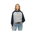 Superdry Essential Logo Raglan Zip - Sweat À Capuche Femme Gris/Bleu Marine