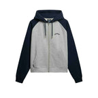 Superdry Essential Logo Raglan Zip - Sweat À Capuche Femme Gris/Bleu Marine