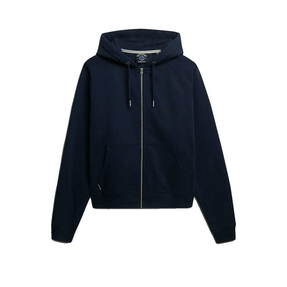 Superdry Essential Logo - Sweat Zippé Femme Bleu Marine